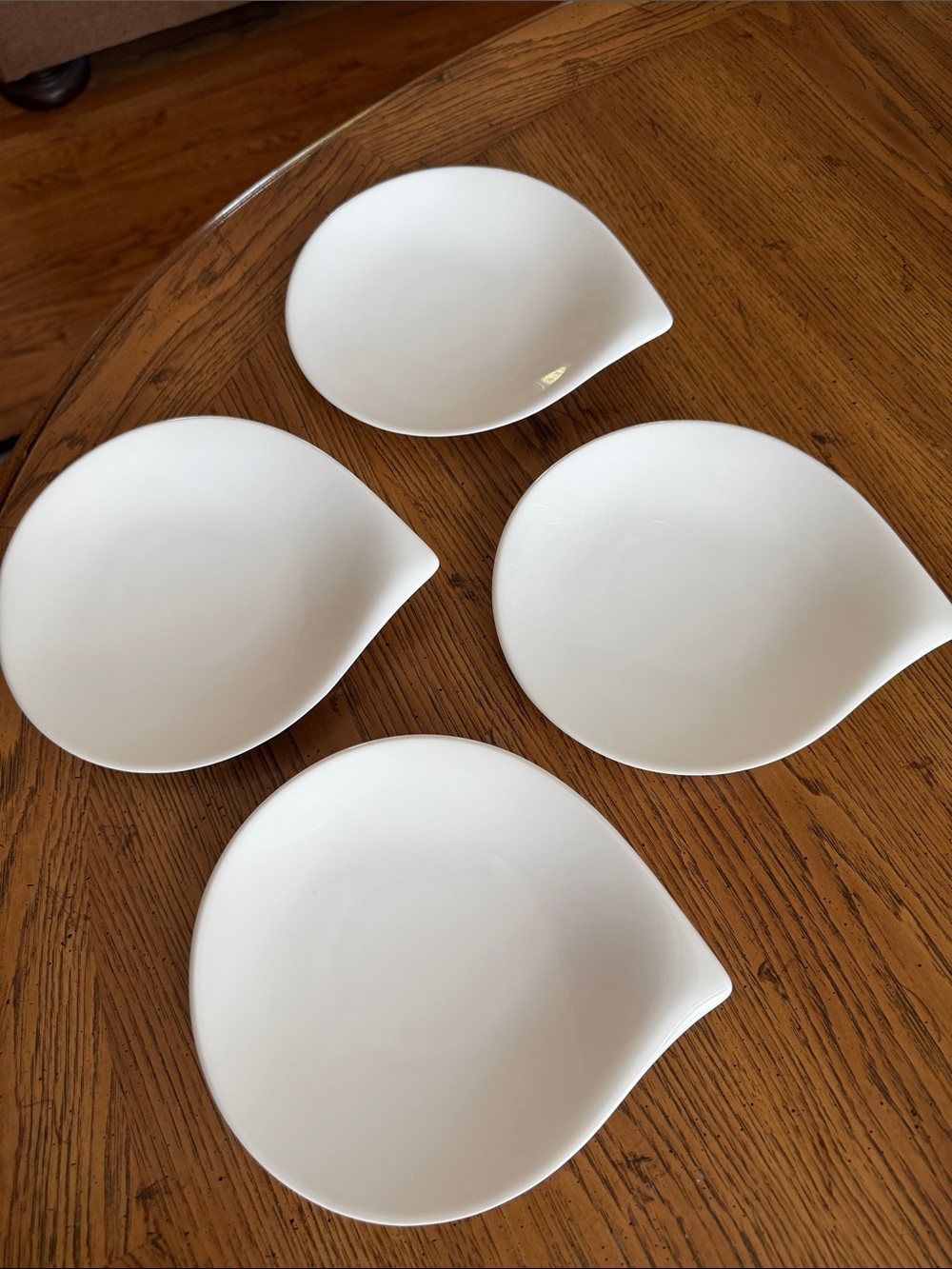 Villeroy&Boch4NewWave TearDropFlatPlate.NEW MintPremiumWhitePorcelainGermany